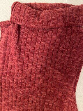 Chelsea & Violet Rust Ribbed Knit Sleeveless Turtleneck Sweater Dress Size S